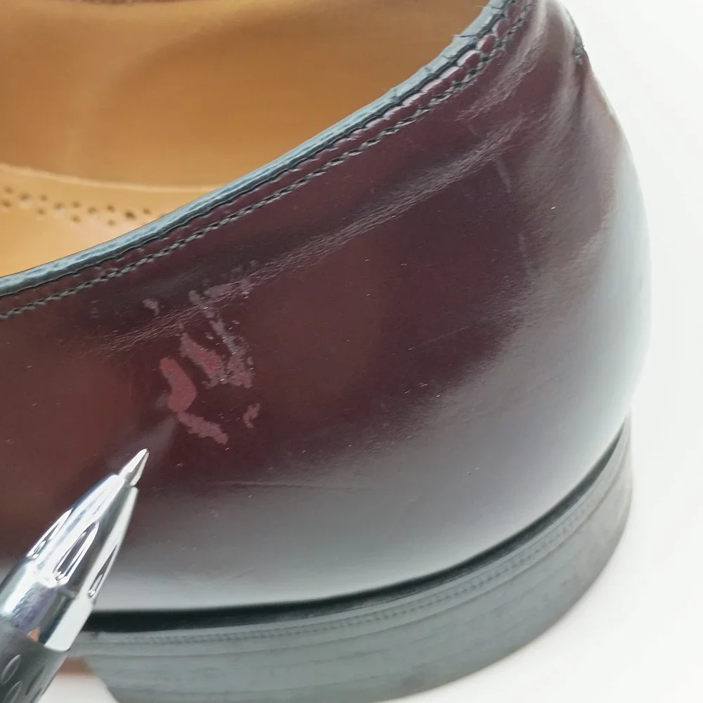 Johnston & Murphy Heritage Mens 10.5‎ D Burgundy Leather Cap Toe Oxford 15-1165